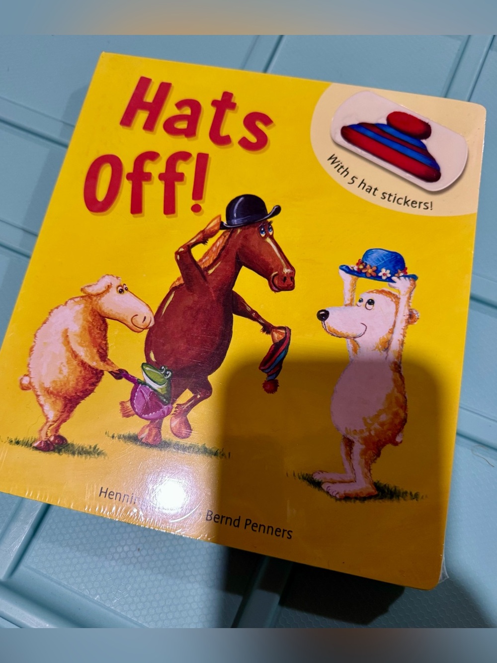 Hats Off! Kids Sticker Board Book - Yellow